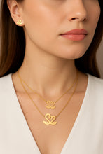 Elegant Swan Heart Jewelry Set – Luxury Gold Plated Necklace & Earrings